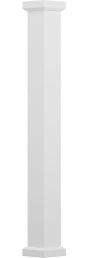 Endura-Aluminum Square Empire Column w/ Capital & Base