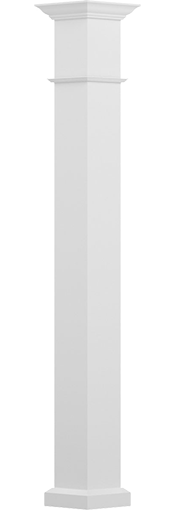Endura-Aluminum Square Wellington Column w/ Capital & Base