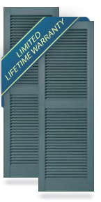 Mid-America Exterior Vinyl Louver Shutters