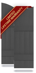 Exterior Vinyl Arch-Top Board-n-Batten Shutters