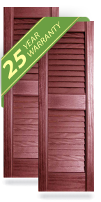 Builders Choice Exterior Vinyl Louver Shutters