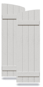 Exterior Rustic Faux Wood Shutters