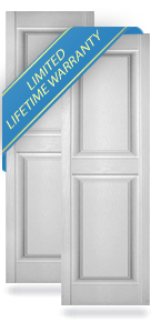 Exterior Vinyl Raised Panel Shutters