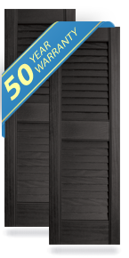 Premium Builders Choice Exterior Vinyl Louver Shutters